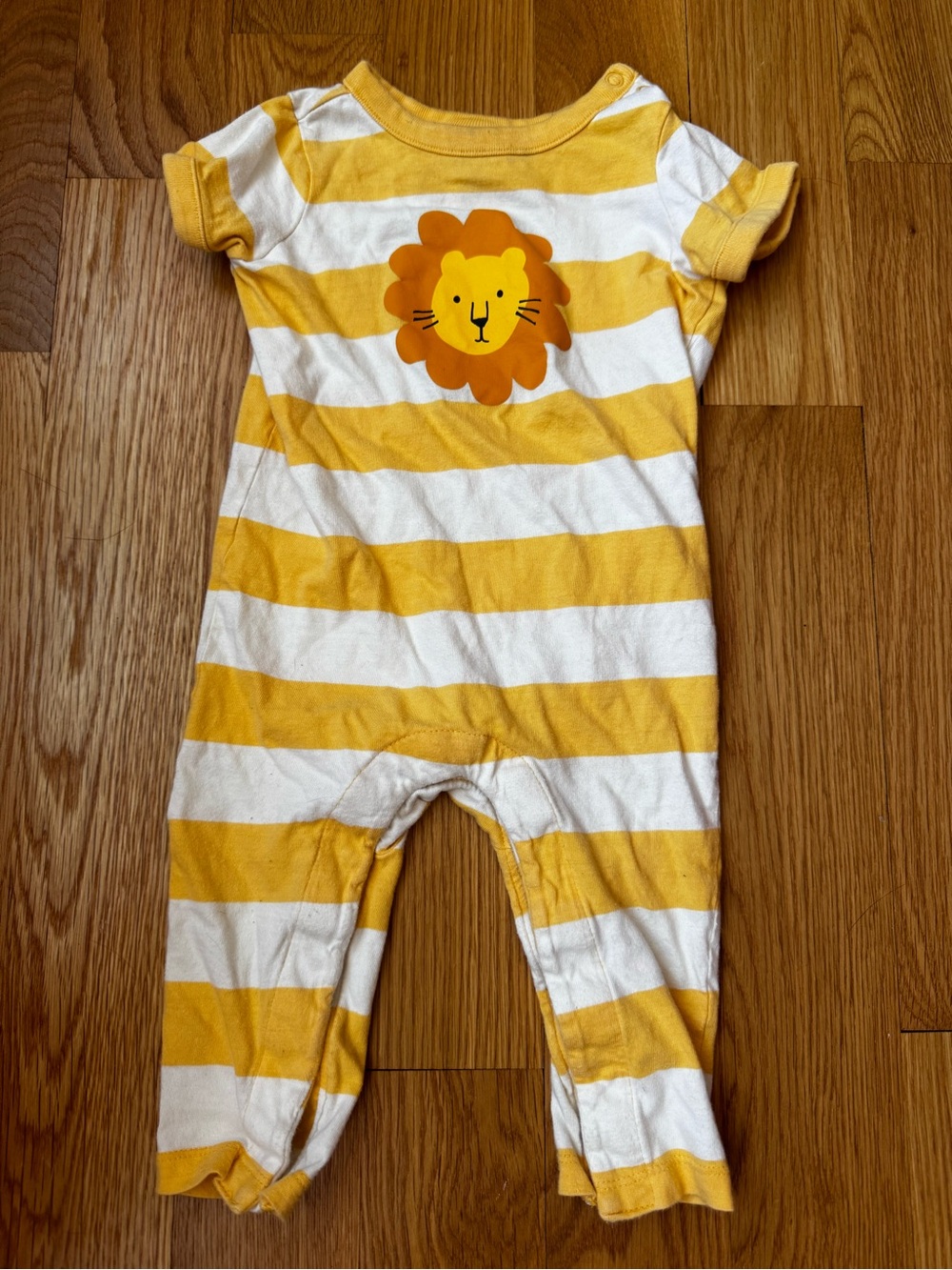 +HANNA ANDERSSON+ Striped Yellow & White Lion One-Piece for Kids